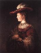 REMBRANDT Harmenszoon van Rijn Saskia in Pompous Dress dfy oil painting picture wholesale